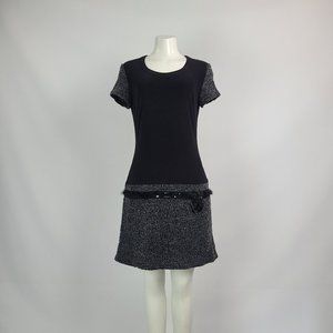 Joseph Ribkoff Black Drop Waist Dress Size 10